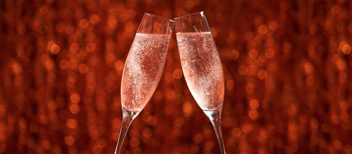 festive champagne toast