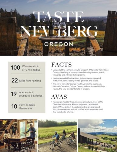 Taste Newberg fact sheet